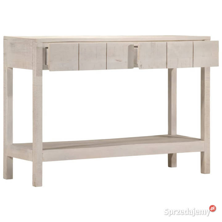Stolik konsolowy biały 110x35x75 lite drewno Warszawa