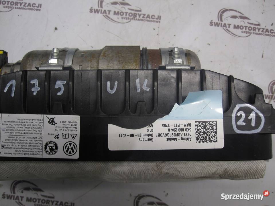 VW GOLF VI 10r AIRBAG poduszka pasażera Kielce