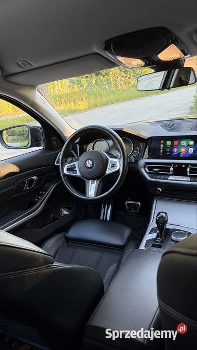 BMW 318d salon Polska serwis ASO czarny mazowieckie Warszawa