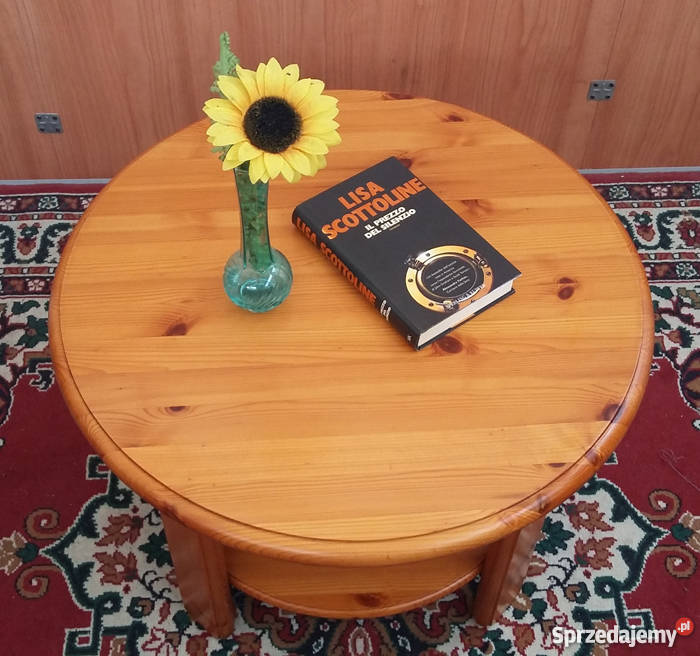 Okrągły stolik sosnowy 64cm