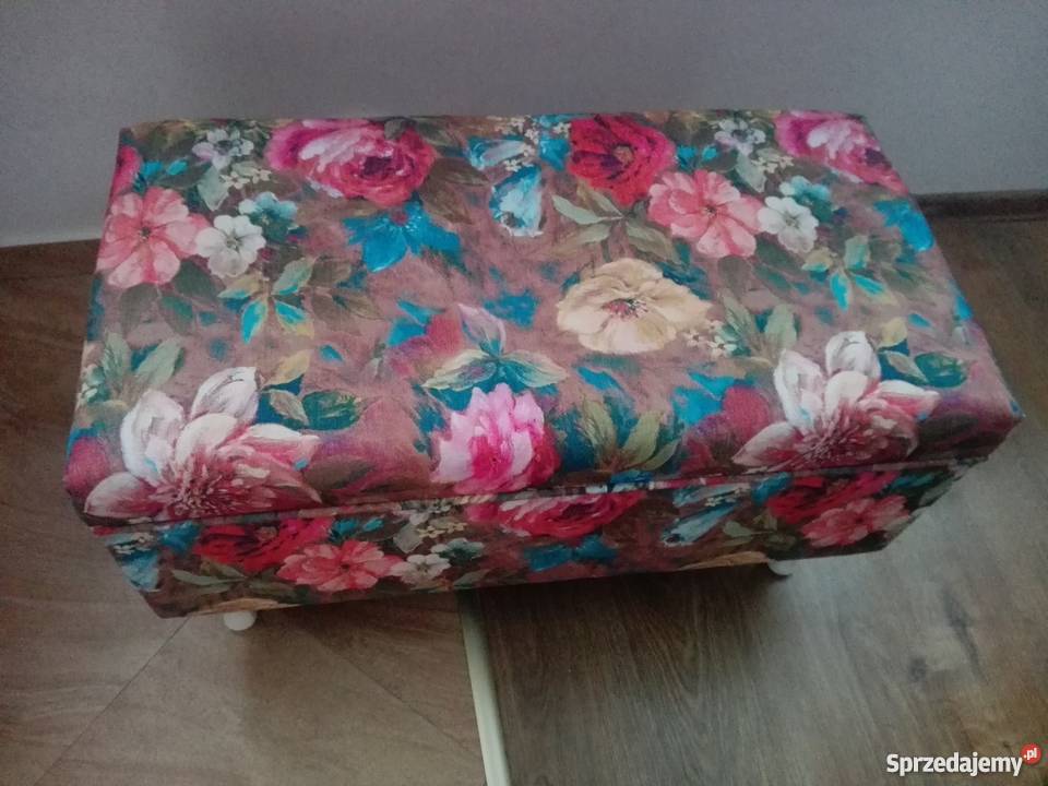Ławka Pufa Kwiaty 80x40 podkarpackie