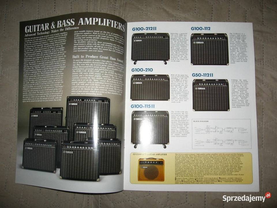 Yamaha Guitar Amplifiers catalog katalog pomorskie Kępice