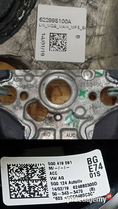 VW GOLF VII PASSAT B8 KIEROWNICA MULTIFUNKCJA osobowe Pleszew