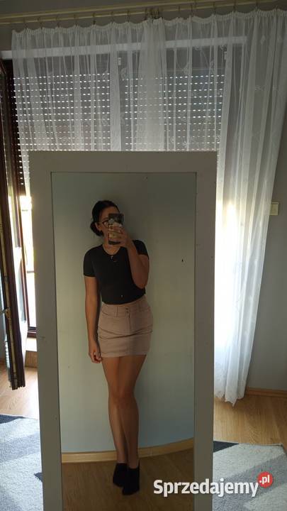 Beżowa jeansowa obcisła spódniczka Bielsko-Biała