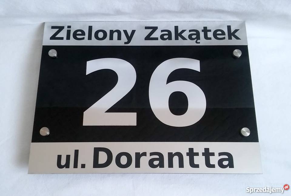 Grawerowana tabliczka adresowa numer domu śląskie Katowice