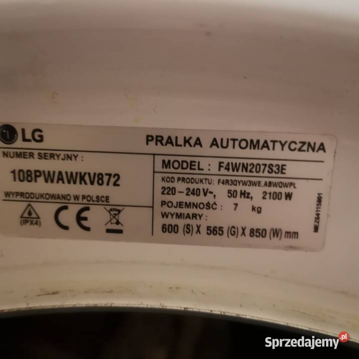 Pralka LG na części wolnostojące