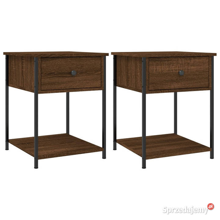 Stoliki nocne 2 brązowy dąb 44x45x58 WM825852 sprzedam