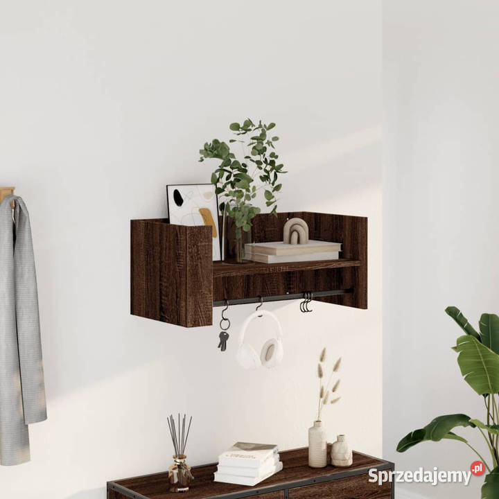 Półka ścienna brązowy dąb 705x35x305 WM848457 Warszawa sprzedam