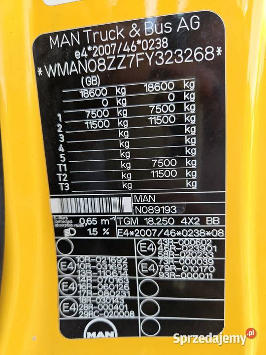 MAN TGM 18250 4x2 Specjalny Piaskarka SCHMIDT Ropczyce