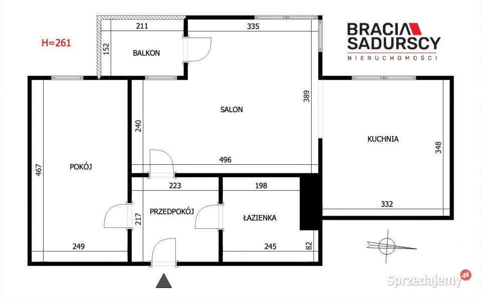 Mieszkanie 51m2 2 pokoje Kraków małopolskie