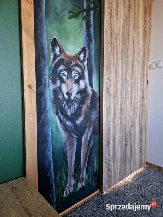 Las na ścianie góry malowane na ścianie Piwniczna-Zdrój