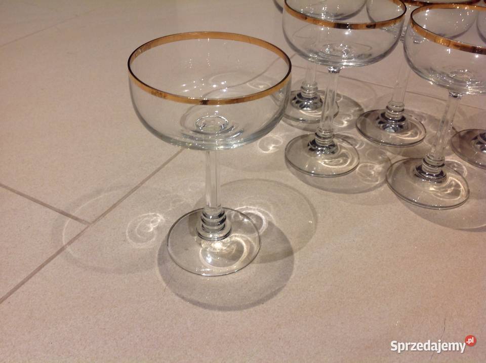 Kieliszki złocone 6 Nowa Sól sprzedam