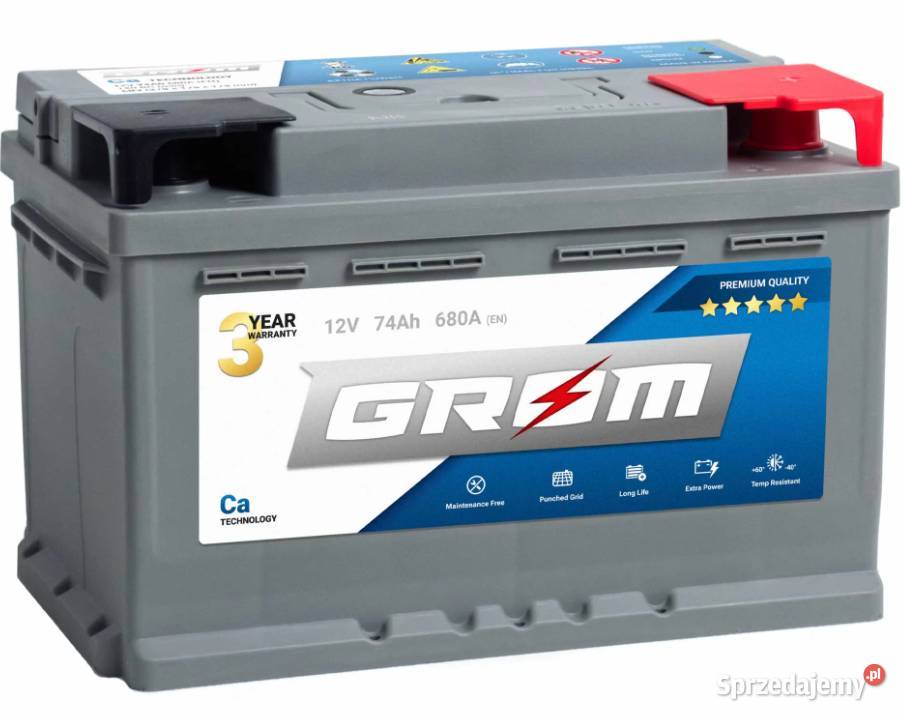 Akumulator GROM Premium 74Ah 680A EN DTR Kalisz sprzedam
