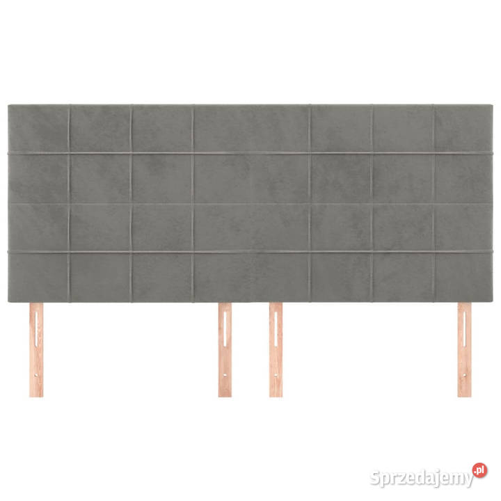 Zagłówki do łóżka 4 jasnoszary 90x5x7888 aksamit Warszawa