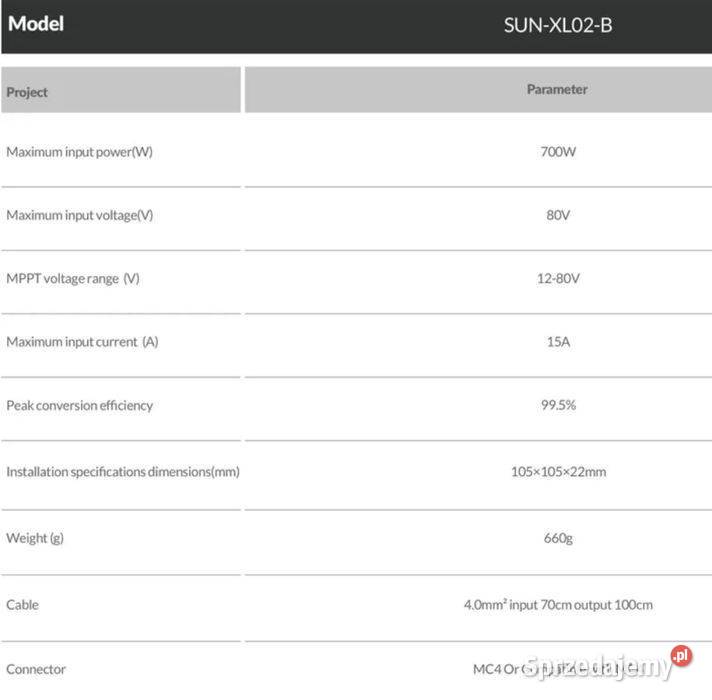 DEYE SUNXL02B optymalizator mocy PV do paneli do