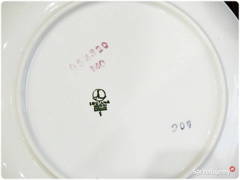 Talerz Talerze Lubiana 19 Motyw Róża i Złoty