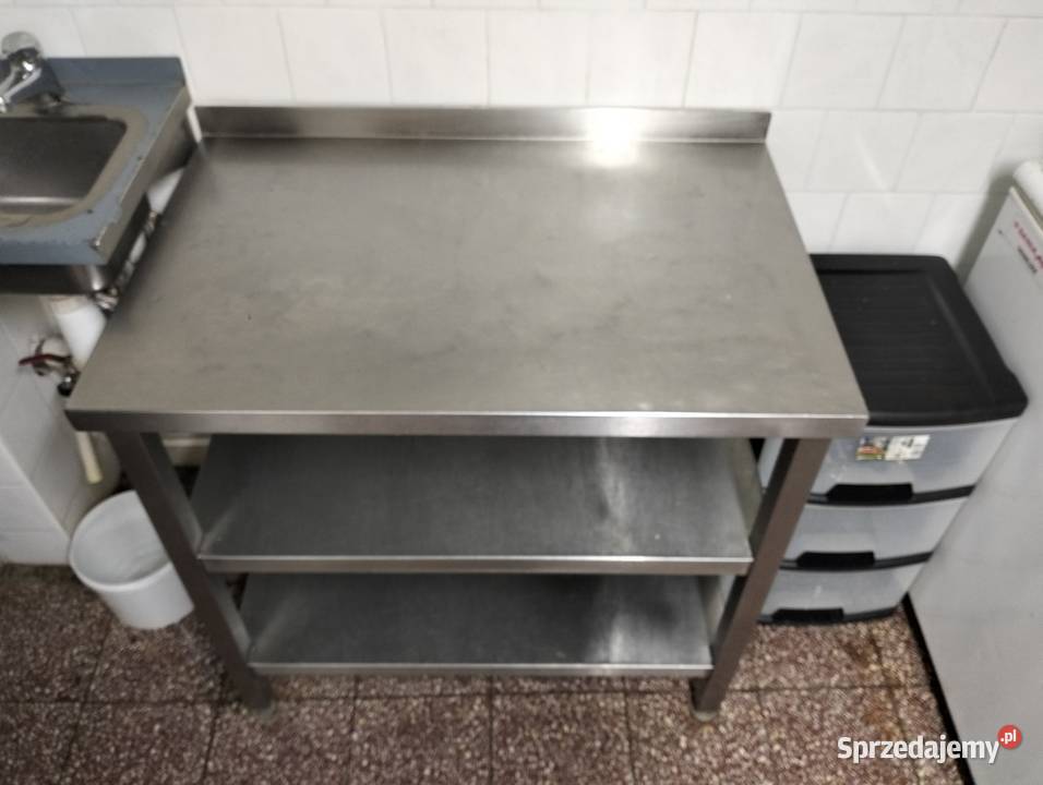 Stół gastrnomiczny z 2ma półkami 90x60x85 wielkopolskie Słupia Kapitulna