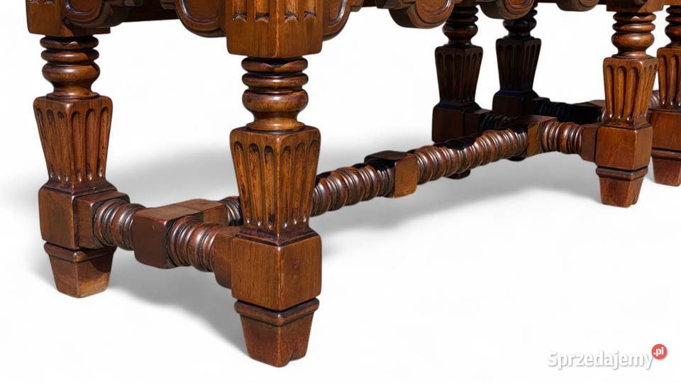 2 rzeźbione komody szafki konsole orzech KOMPLET Meble Gryfice