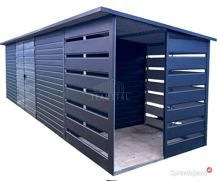 Schowek domek ogrodowy 6x2m wiata 15m Brama Toruń