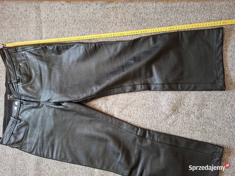 Spodnie damskie skórzane czarny Stargard
