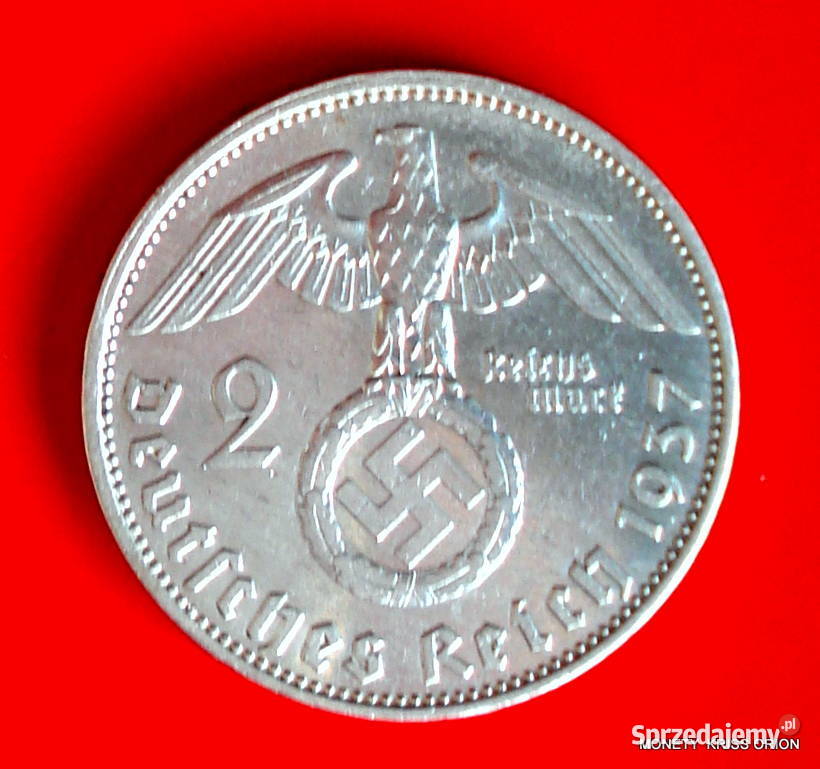 2 Marki Hindenburg 1938 B Niemcy srebro Wrocław
