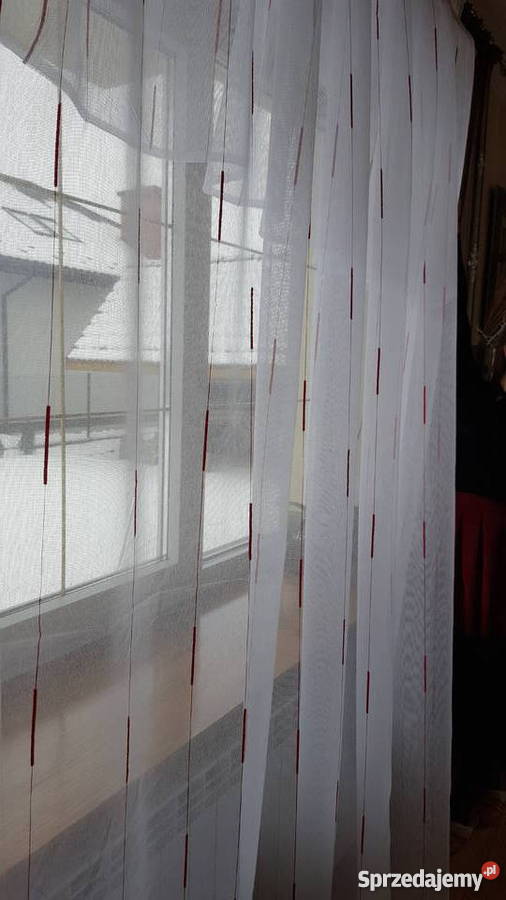 Firanafiranka w prążki czerwone wrzosowe wys300 mazowieckie Radom