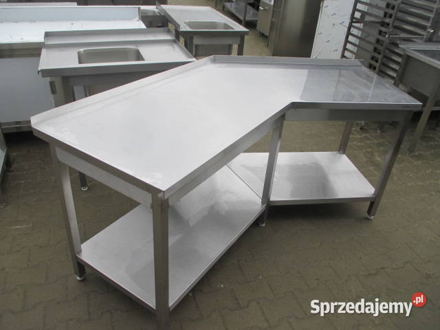 Stół Gastronomiczny Z Półką Narożnikowy Skośny Ostrów Wielkopolski