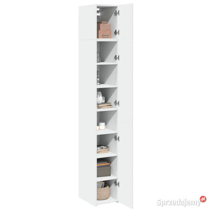 Wąska szafka biała 30x425x225 materiał Warszawa