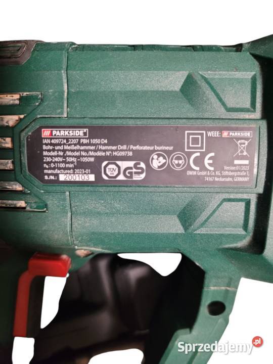 Młotowiertarka Parkside PBH1050 D4 LOMBARDi Wiertarki i wkrętarki Rzeszów