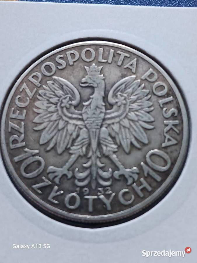 10 Głowa kobiety 1932 r 1 bez znaku mennicy Numizmatyka Konin