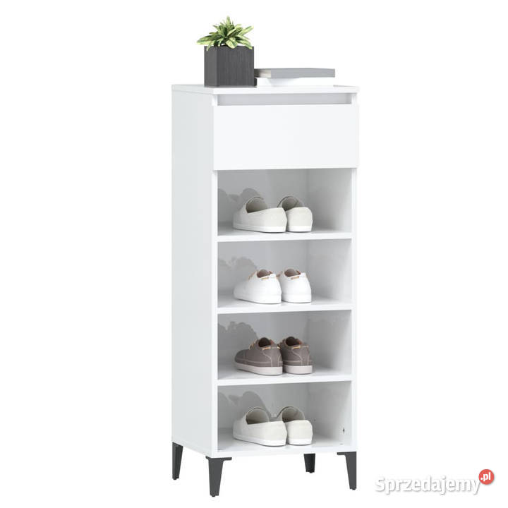 Półka na buty wysoki połysk biała 40x36x105 Warszawa