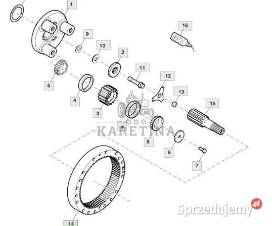 John Deere 6195R Mechanizm Różnicowy Wał Koło Jastrzębniki