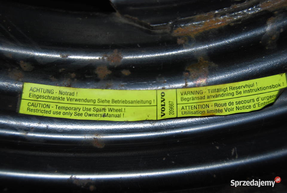 Koło dojazdowe zapas Volvo Będzin