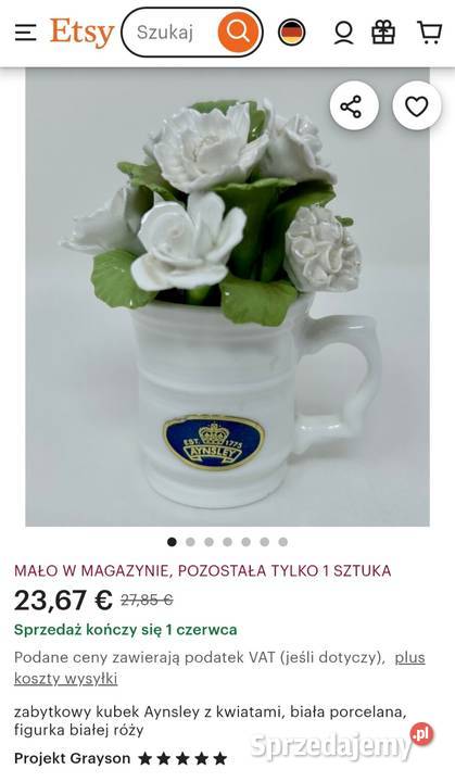 Aynsley
White Porcelain Flowers Pabianice