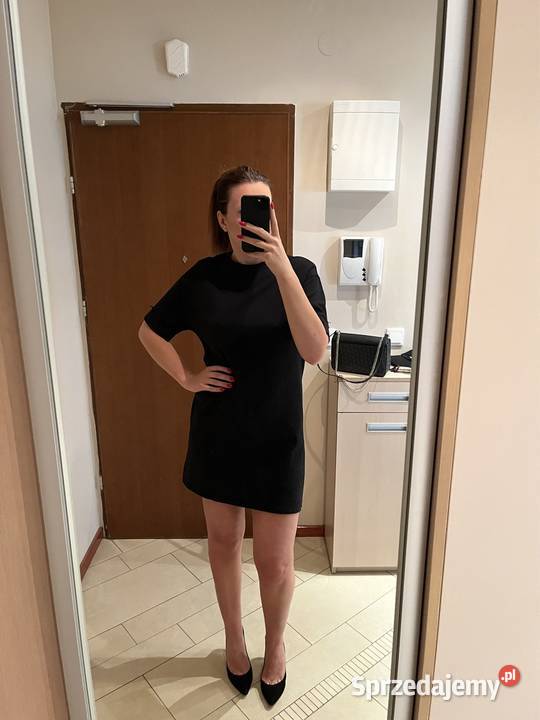 Sukienka bawełniana czarna mini zara M Rozmiar 38(M)