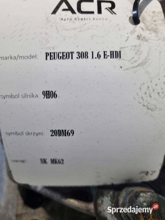 SKRZYNIA BIEGÓW Citroen C4 Peugeot 307 16 HDI lubelskie Chełm sprzedam