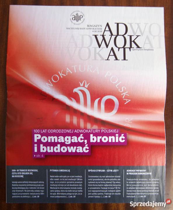 Magazyn Naczelnej Rady Adwokackiej ADWOKAT 4 4 Czasopisma Parczew sprzedam
