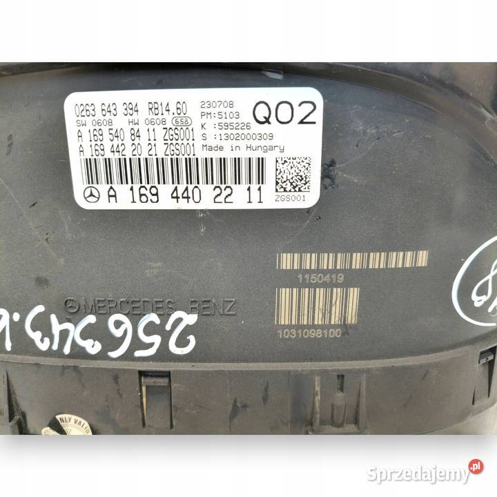 LICZNIK ZEGARY A1694402211 Mercedes W169 20 CDI osobowe Chełm