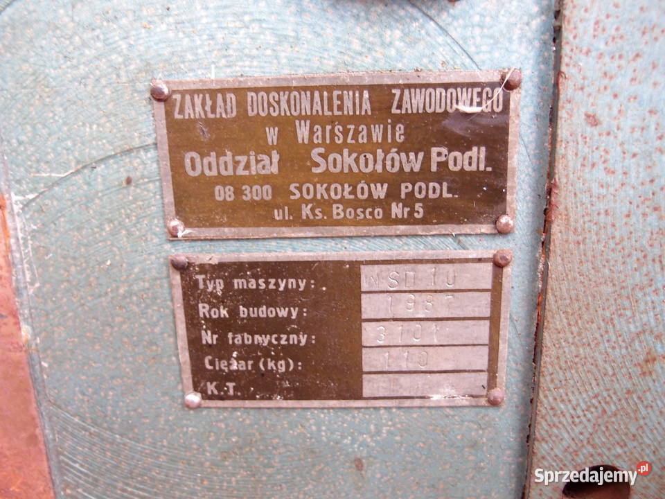 wiertarka stołowa WSD 10 produkcja polska PRL Łódź