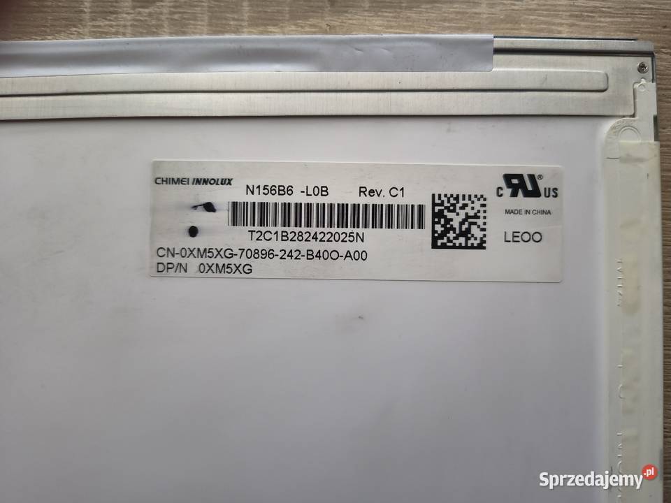 SPRAWNA MATRYCA LCD 156 N156B6L0B Rev C1 KLASA A Bolesław sprzedam