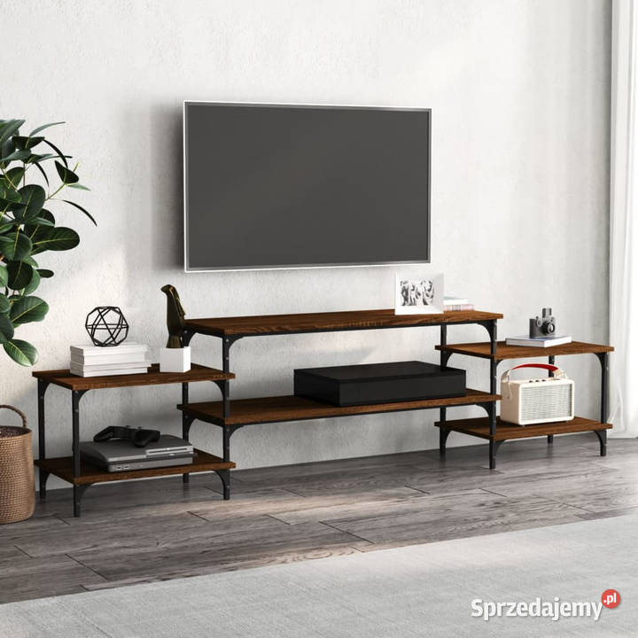 Szafka pod TV brązowy dąb 197x35x52 WM826329 Warszawa