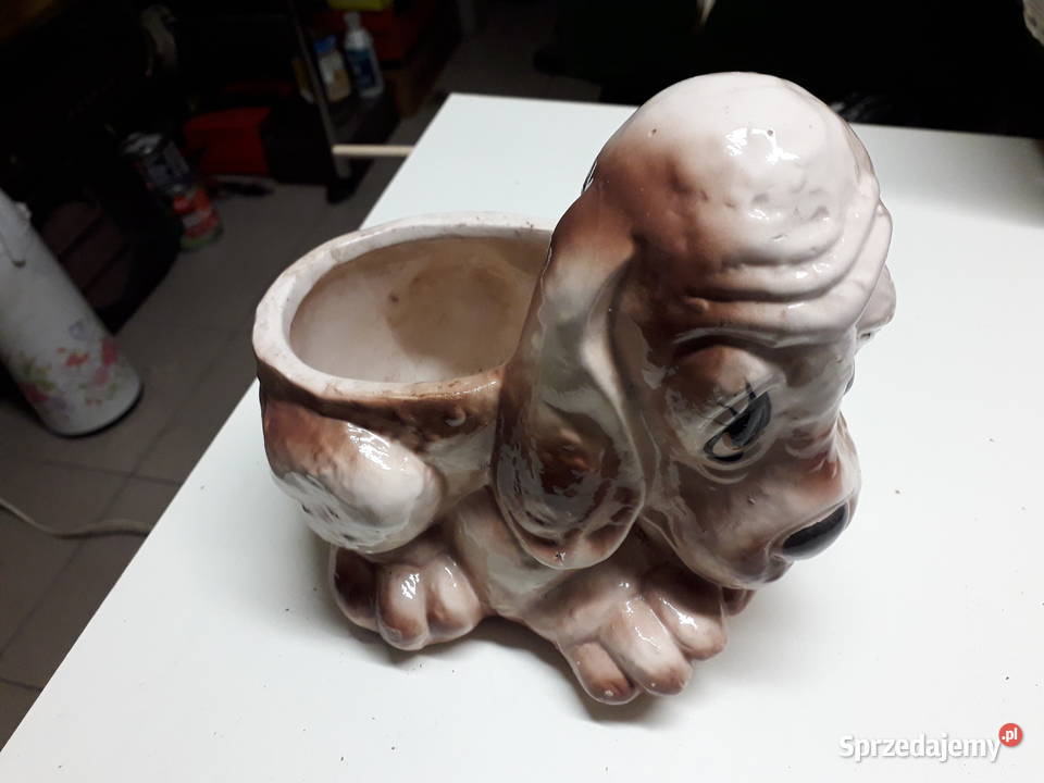 Pies cocker spaniel vintage osłona doniczki Warszawa