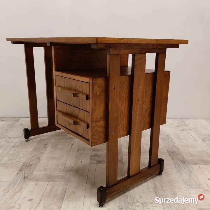 Biurko Mid century italy design drewno lata 50te Radomsko sprzedam