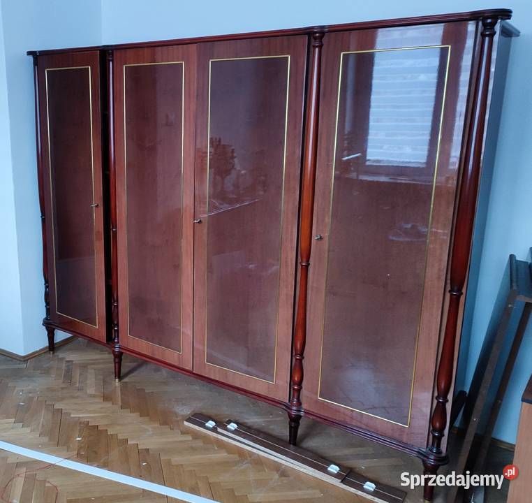 Piękna duża szafa 4-drzwiowa ludwikowska PRL