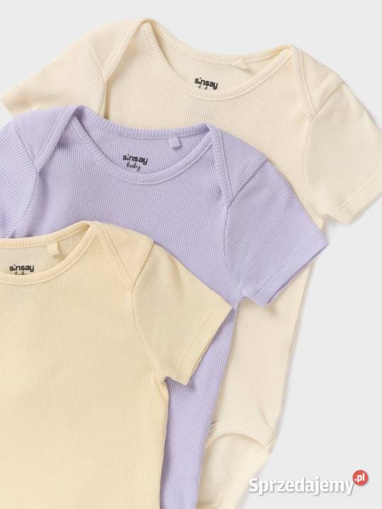 Body 3 pack Sinsay 56 noworodek newborn bawełna Dla Dziecka Szczecin