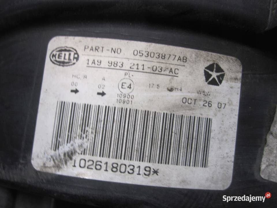 JEEP PATRIOT 08r halogen lewy 05303877AB Kielce