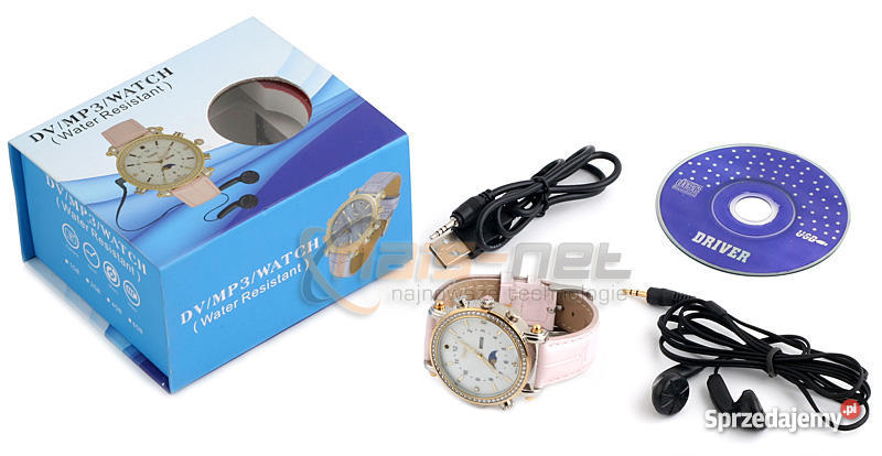 Mini Kamera Damski szpiegowski zegarek Z MP3 4GB na rękę