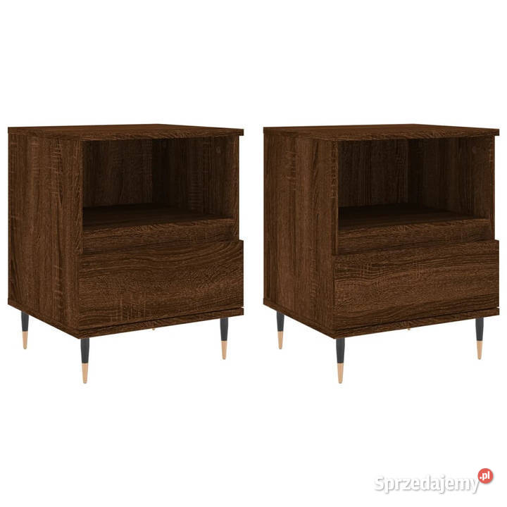 Szafki nocne 2 brązowy dąb 40x35x50 WM830619 Nocne mazowieckie Warszawa
