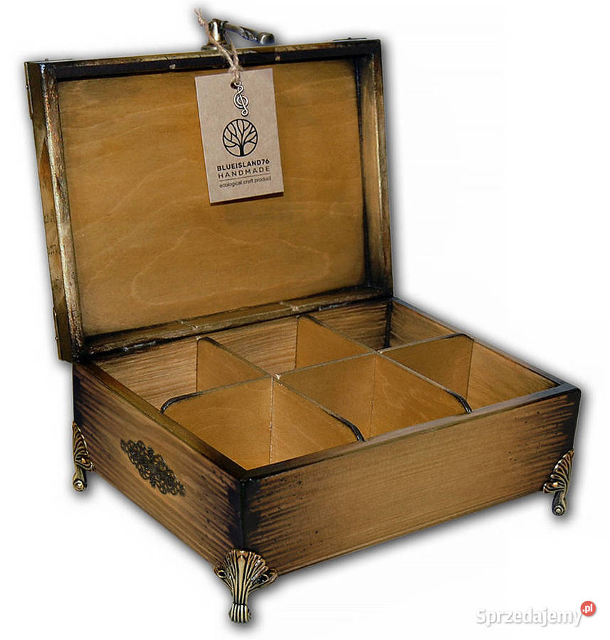 HERBACIARKA drewniana SZKATUŁKA vintage NUTY Pozostałe Bydgoszcz