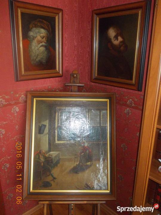 3 Obrazy Olejne z XVII wieku Łódź